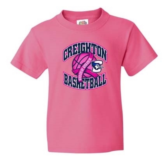Picture of Creighton Basketball Pink Out Youth Short Sleeve Shirt (CU-188)