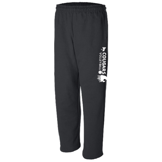 Lawlor's Custom Sportswear | Cougars Volleyball Open Bottom Sweatpants