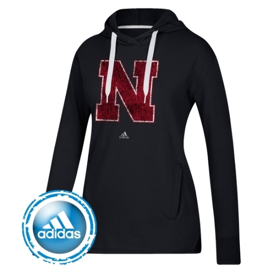 Picture of Nebraska Adidas® Ladies Primary Logo Fleece Hood