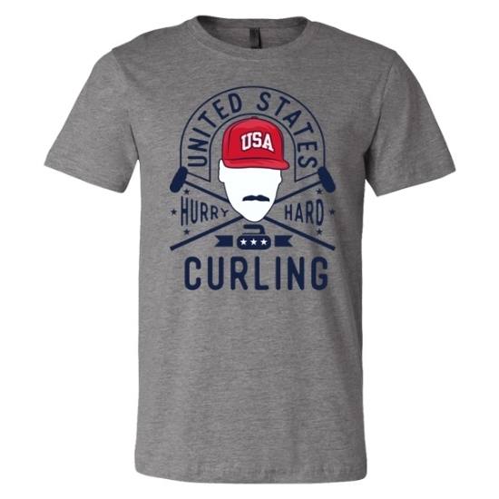 Picture of Curling World Cup Mustache Short Sleeve Jersey Knit Shirt