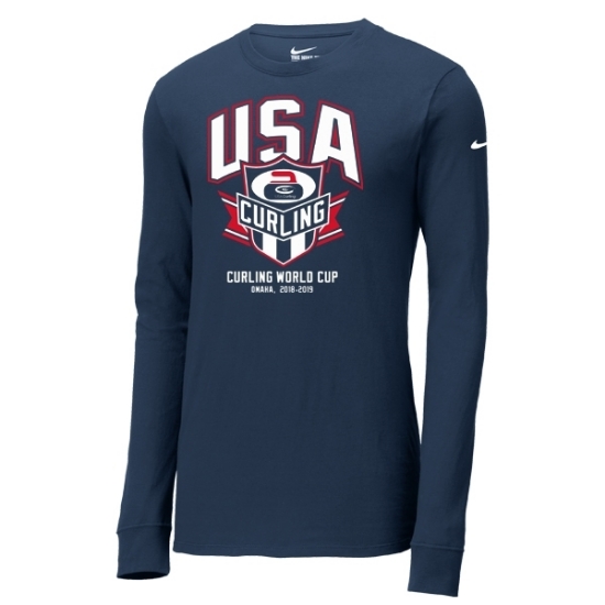 Picture of Curling World Cup Nike® Banner Core Cotton Long Sleeve Shirt