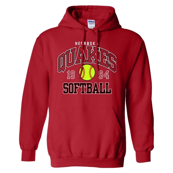 Quakes Softball Hooded Sweatshirt (QUAKES007) | Lawlor's Custom Sportswear