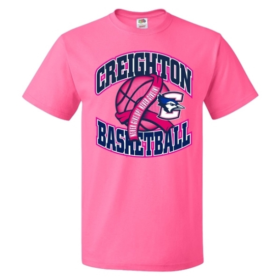 Creighton Basketball Pink Out Short Sleeve Shirt (CU-188)