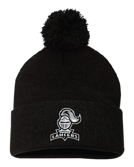 Picture of Omaha Lancers Stocking Hat - Grayscale