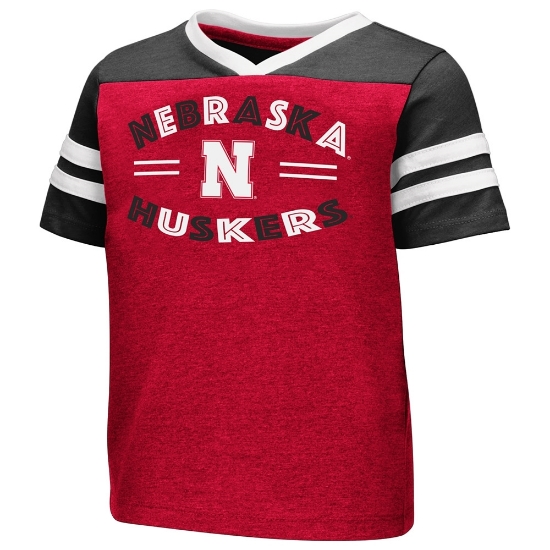 Picture of Nebraska Colosseum® Toddler Girls Good Feathers Short Sleeve Shirt