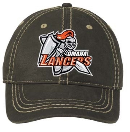 Picture of Omaha Lancers Distressed Adjustable Hat - Blk