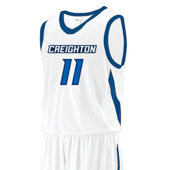 Men's Nike #3 Royal Creighton Bluejays Team Replica Basketball Jersey