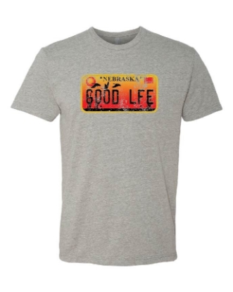 Picture of Nebraska Sunset License Plate 2002-2004 T-shirt