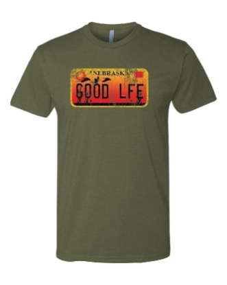 Picture of Nebraska Sunset License Plate 2002-2004 T-shirt