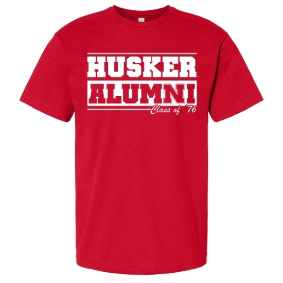 Picture of **PERSONALIZE WITH GRAD YEAR!** Nebraska Alumni Soft Cotton Short Sleeve Shirt  (NU-264)
