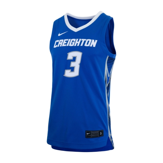 Custom Creighton Bluejays Basketball Jersey Name Number Blue Replica College