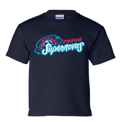 Picture of Supernovas YOUTH Short Sleeve Shirt  - Navy (SN-001)