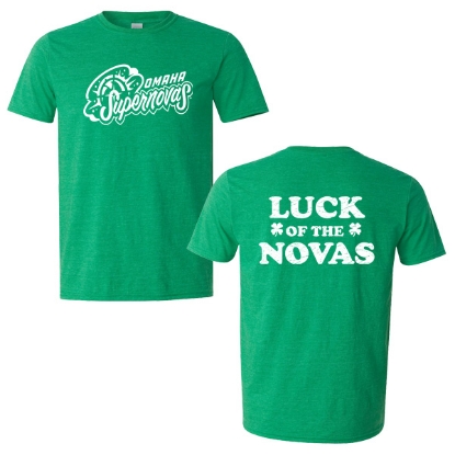 Picture of Supernovas Softstyle St. Patrick's Luck of the Novas T-Shirt - Irish Heather 