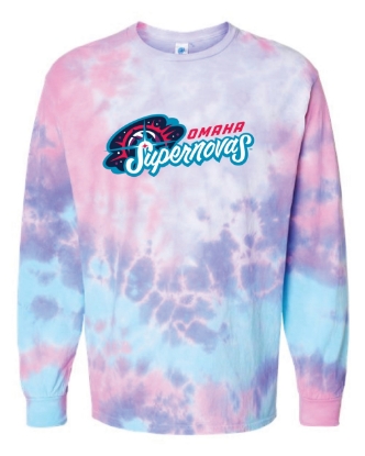 Picture of Supernovas Tie-Dyed Long Sleeve T-Shirt - Cotton Candy