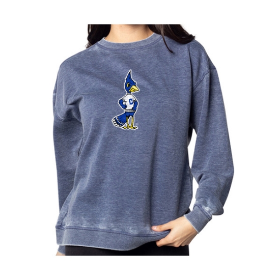 Picture of Creighton Ladies Chicka-d® Ladies'  Burnout Campus Crew Sweatshirt  (CU-346)