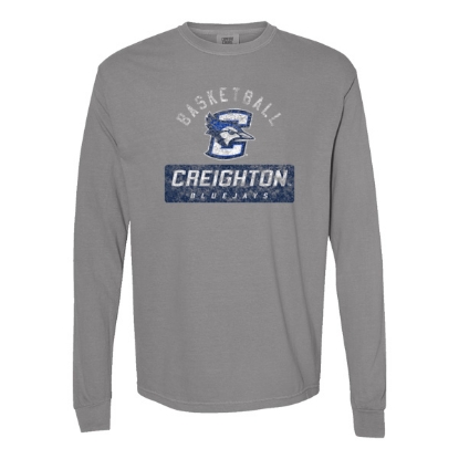 Picture of Creighton Garment-Dyed Heavyweight Long Sleeve Shirt (CU-144)