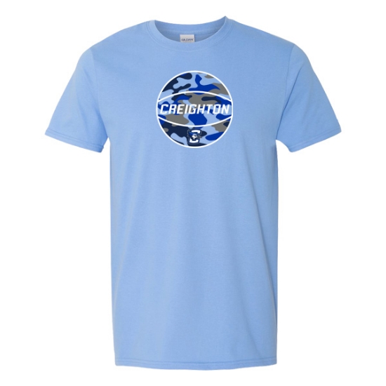 Picture of Creighton Camo Basketball Soft Cotton Short Sleeve Shirt (CU-359)