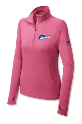 Picture of Supernovas Ladies "Light it Up" Stretch 1/4-Zip Pullover- Dusty Rose