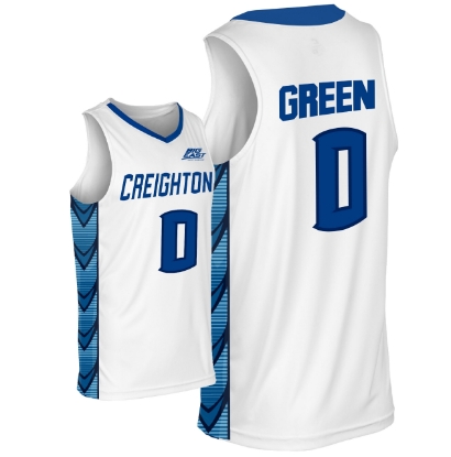 Picture of Creighton #0 Green Basketball Jersey