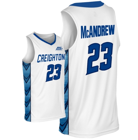 Picture of ****SOLD OUT - available again JANUARY 2025**** Creighton #23 McAndrew Basketball Jersey