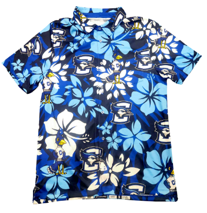 Picture of Creighton Hawaiian Short Sleeve Button Up Shirt (CU-362)