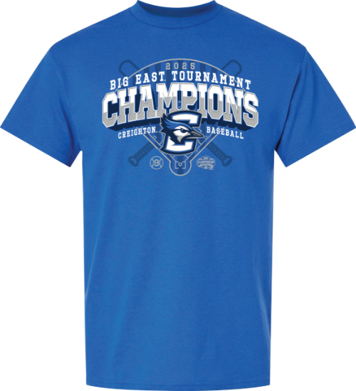 Picture of YOUTH Creighton Baseball 2025 Big East Tournament Champions Short Sleeve Shirt CU-402