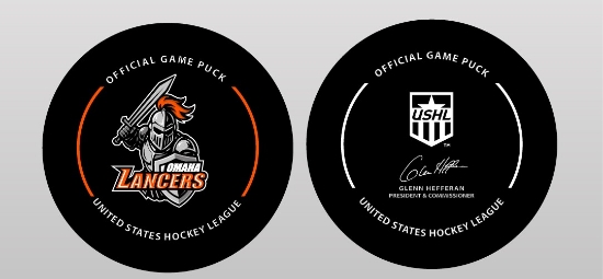 Picture of Omaha Lancers Hockey Official Game Puck 