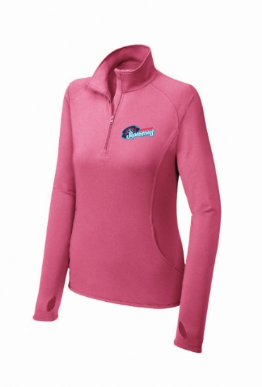 Picture of Supernovas Ladies "Light it Up" Stretch 1/4-Zip Pullover- Dusty Rose