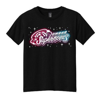 Picture of Supernovas Youth Galaxy Softstyle Short Sleeve Shirt -Pitch Black (SN-105)