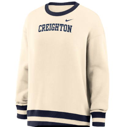 Picture of Creighton Nike® W Phoenix Crew  Natural/Navy