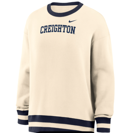 Picture of Creighton Nike® W Phoenix Crew  Natural/Navy