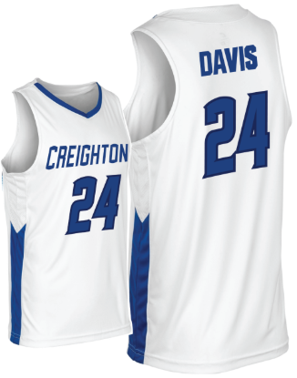 Picture of Creighton  Youth #24 Davis Basketball Jersey