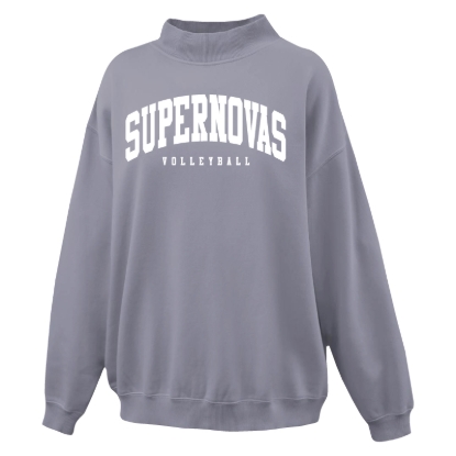 Picture of Supernovas Women's Mock Crew -Shadow Grey (SN-006)